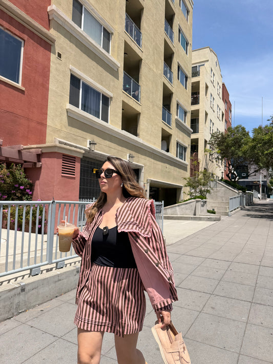 Striped Blazer Set