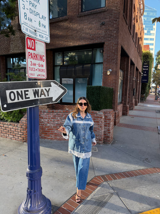 Denim Crochet Jacket