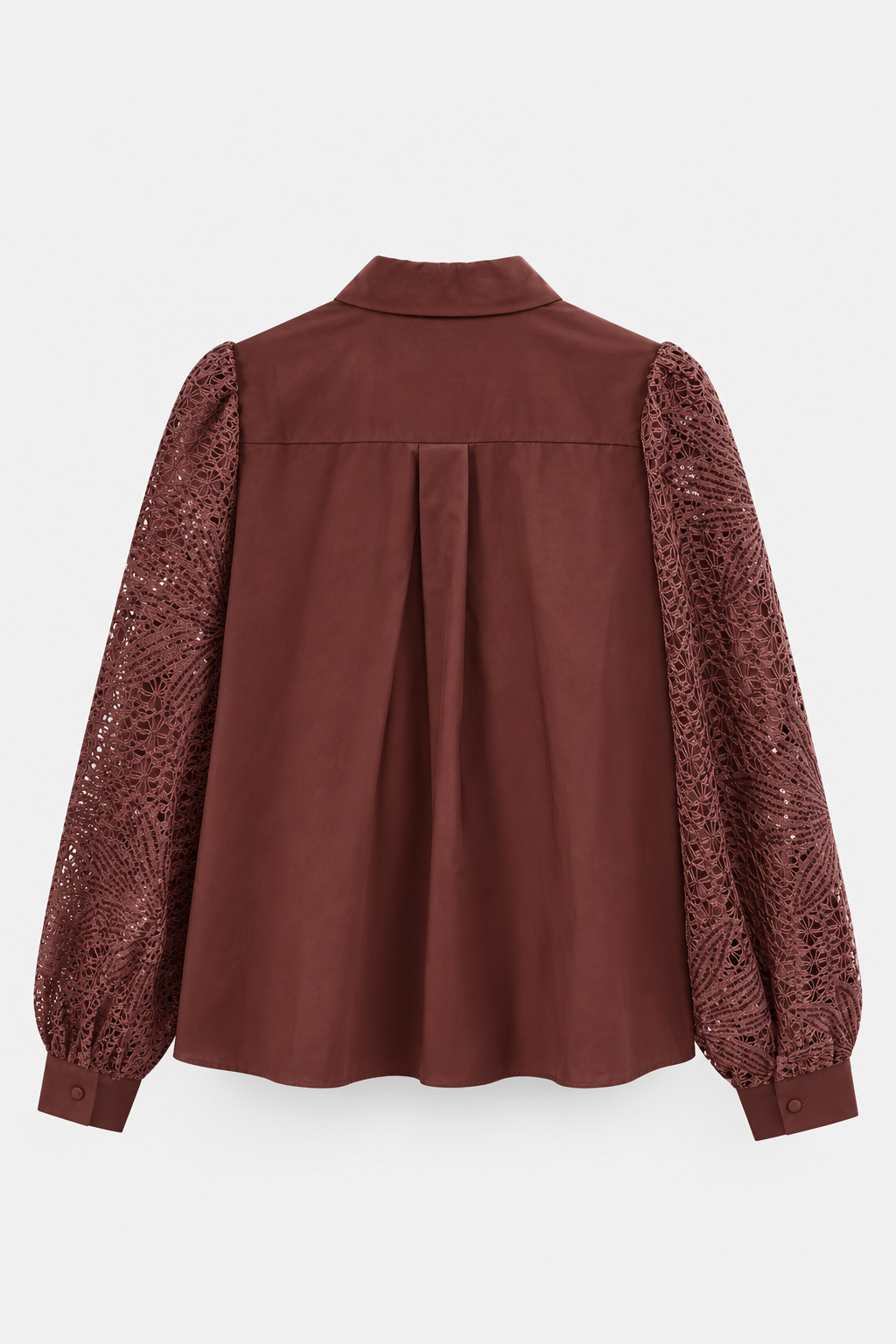 Burgundy Lace Blouse
