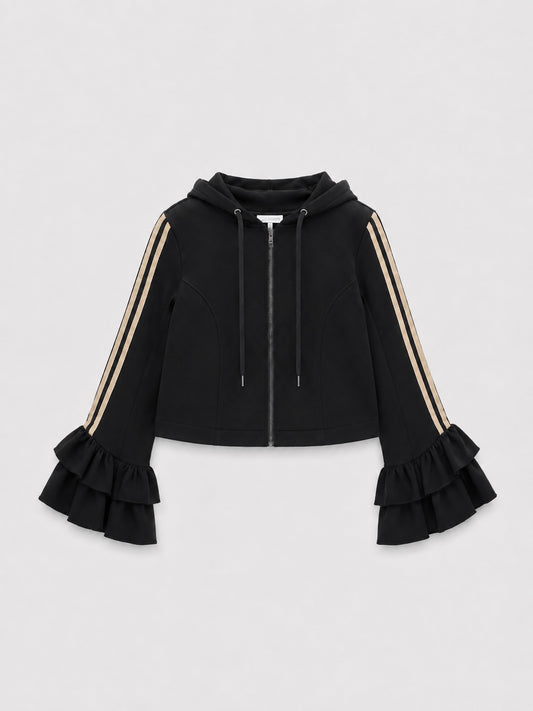Midnight Ruffle Stripe Set