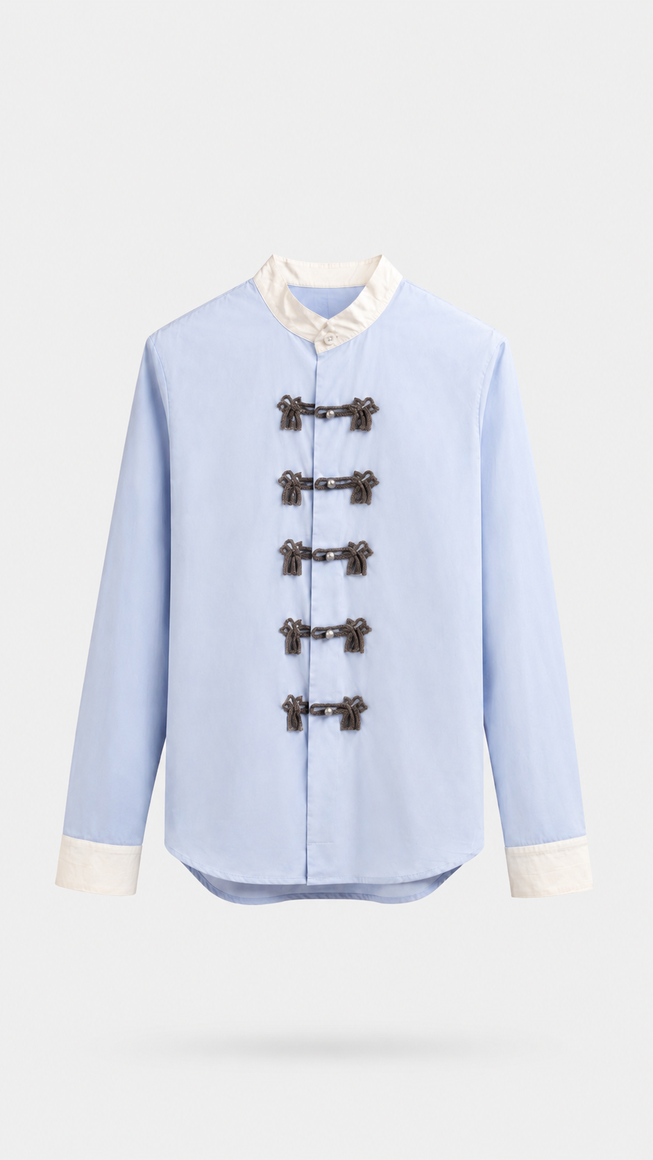 Sky Blue Mandarin Shirt