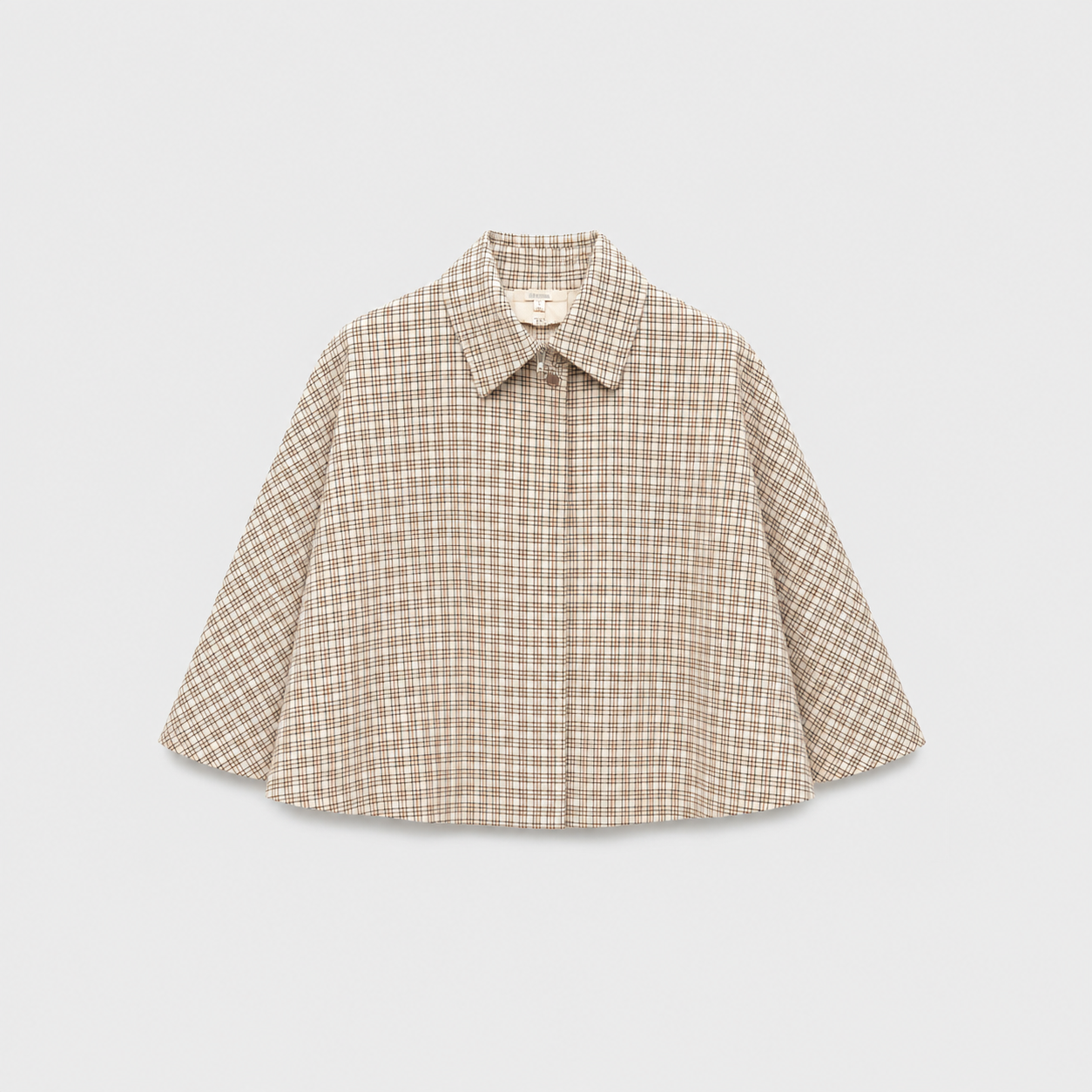 Plaid Cape Jacket