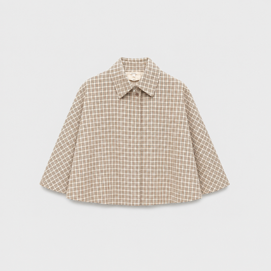 Plaid Cape Jacket