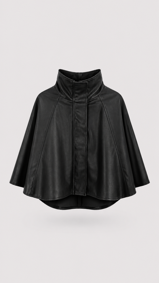 Midnight Leather Cape