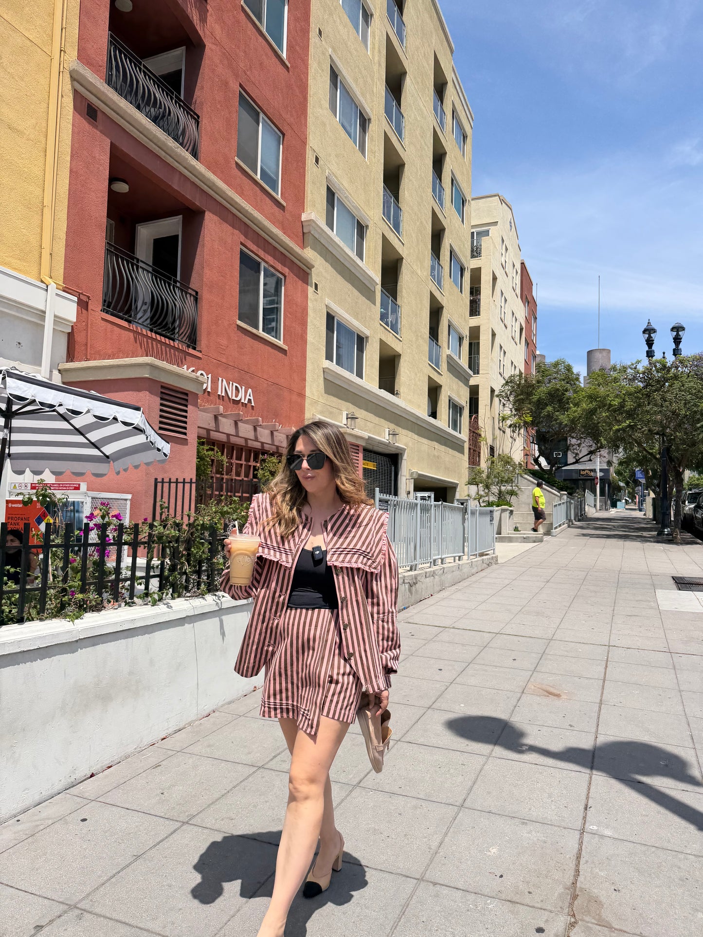 Striped Blazer Set