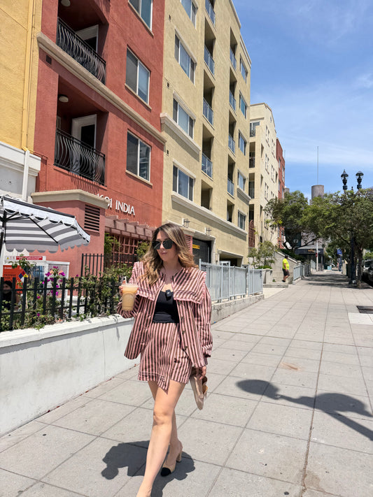 Striped Blazer Set