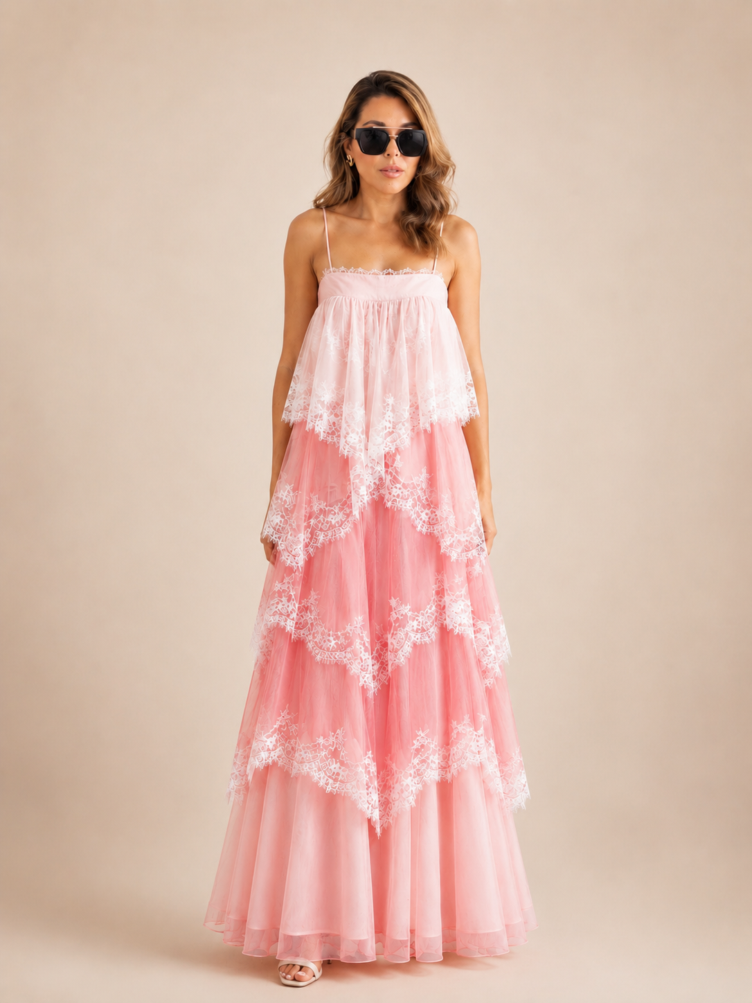 Blush Lace Maxi Dress<span> - </span>S image