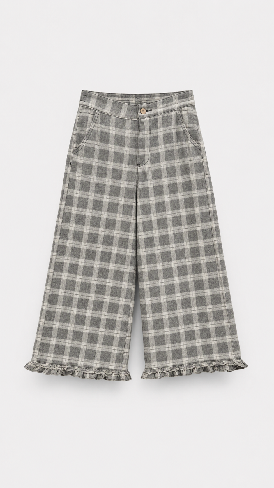 Plaid Ruffle Pants