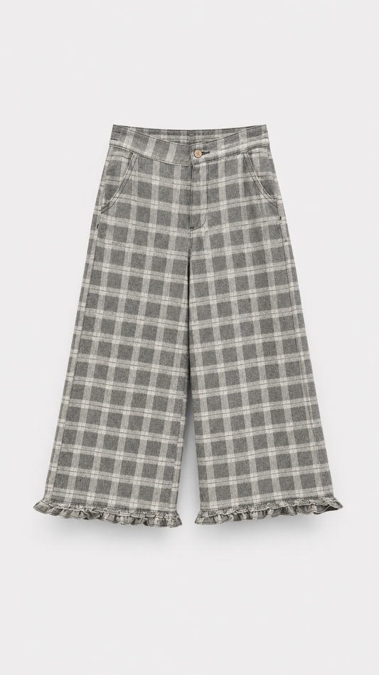Plaid Ruffle Pants