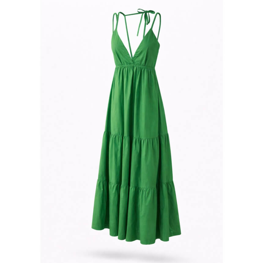 Strappy Tiered Maxi Dress<span> - </span>S image