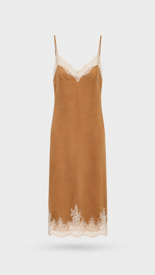 Caramel Lace Dress
