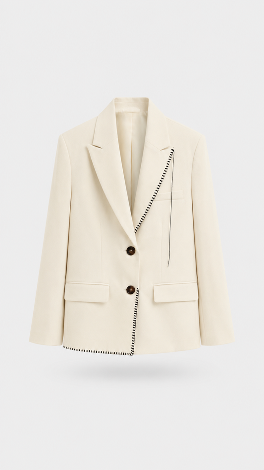 Ivory Stitch Blazer