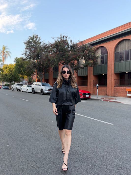 Midnight Leather Cape