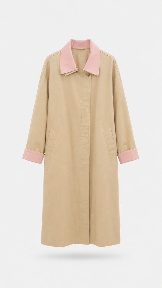 Blush Collar Trench
