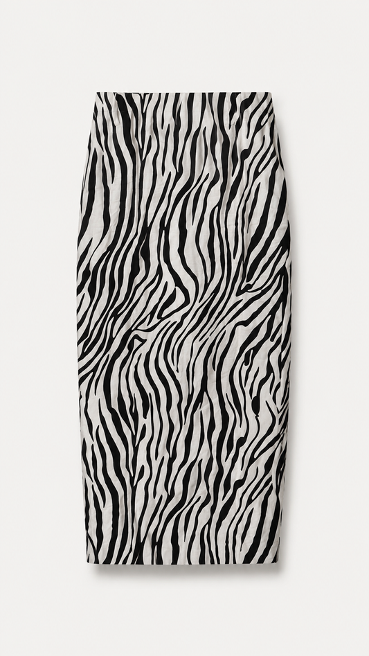 Zebra Midi Skirt