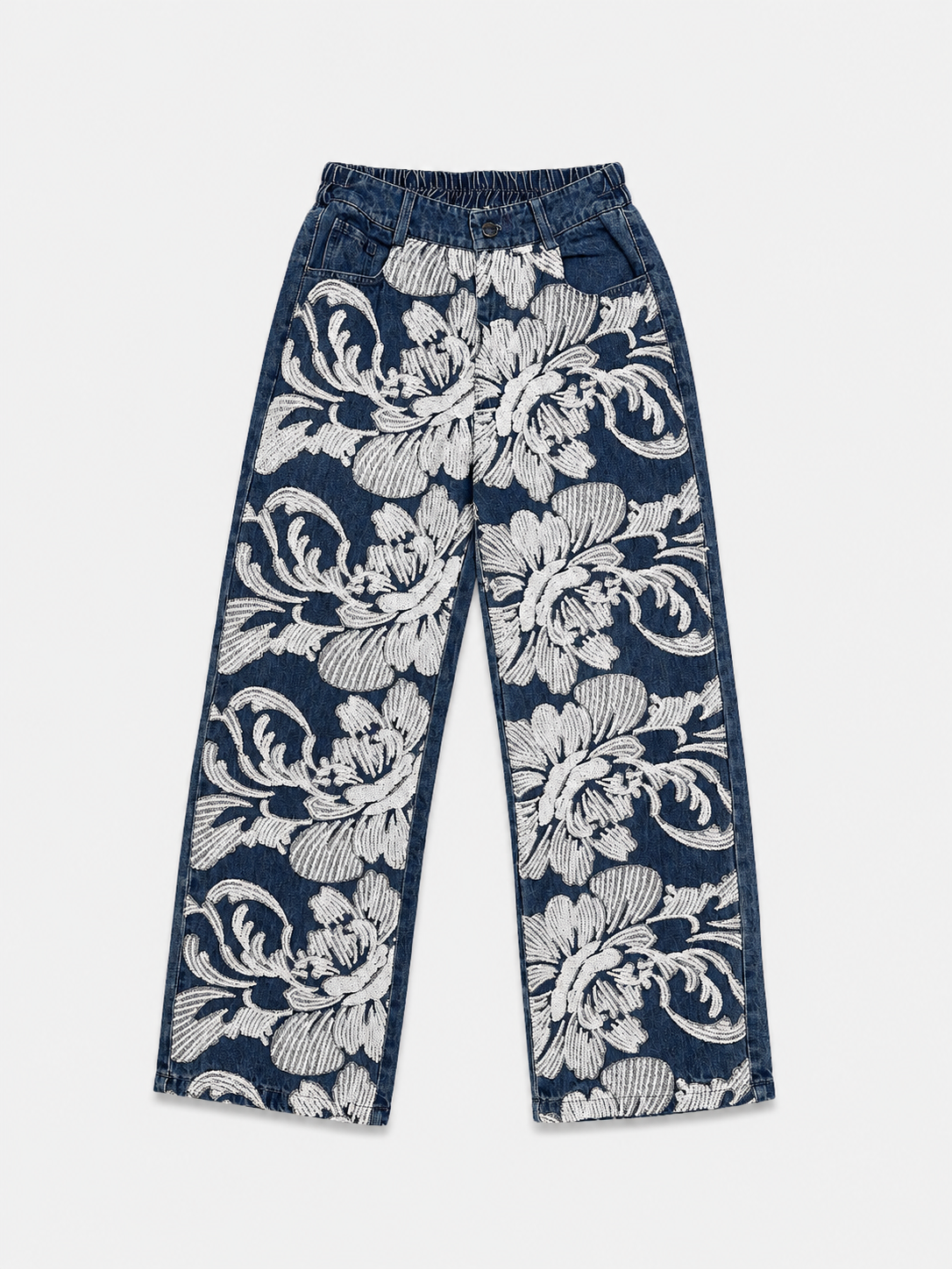 Indigo Bloom Denim Set