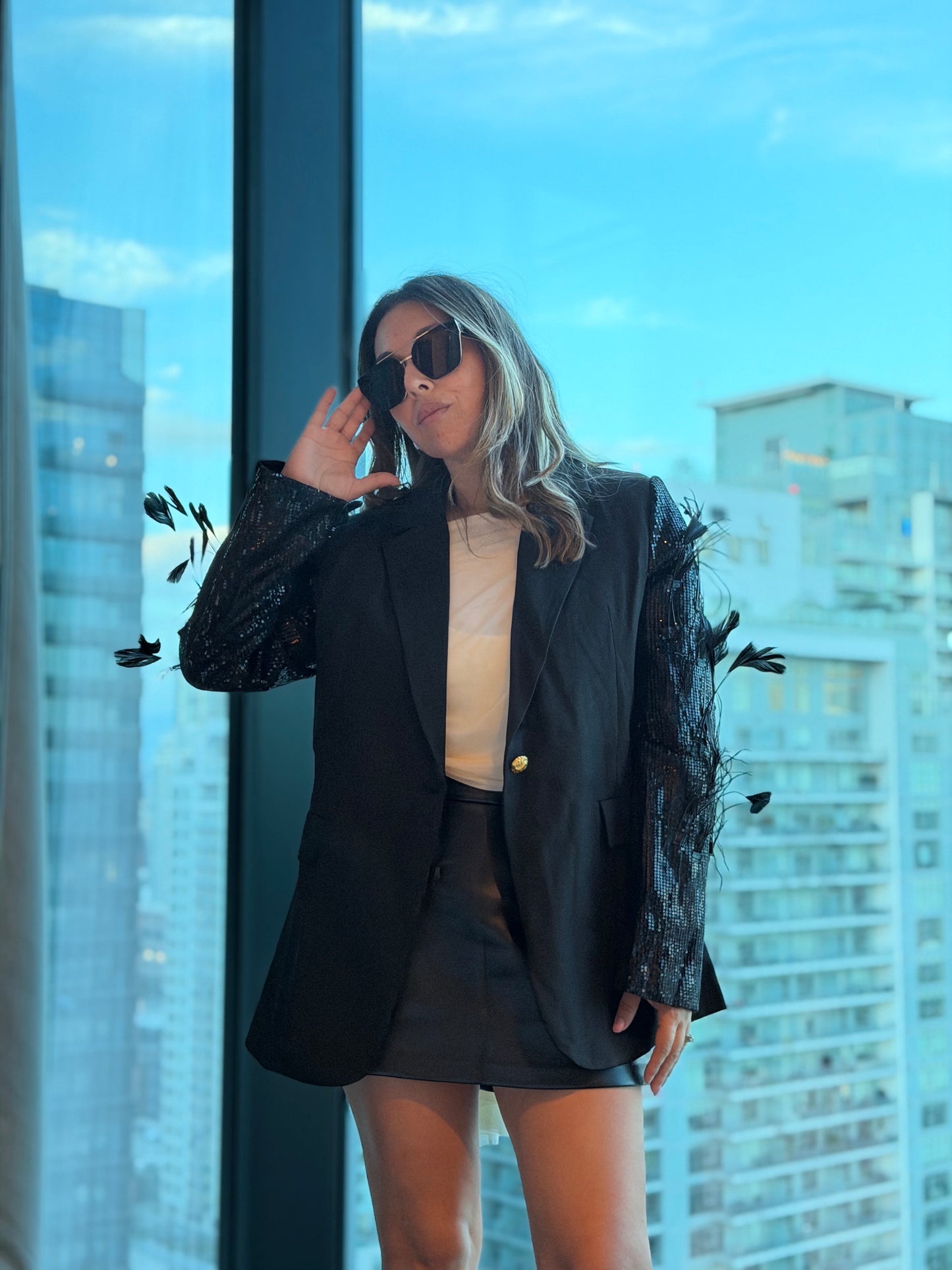 Midnight Sequin Blazer
