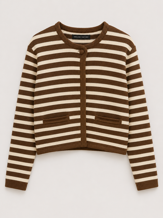 Mocha Stripe Cardigan
