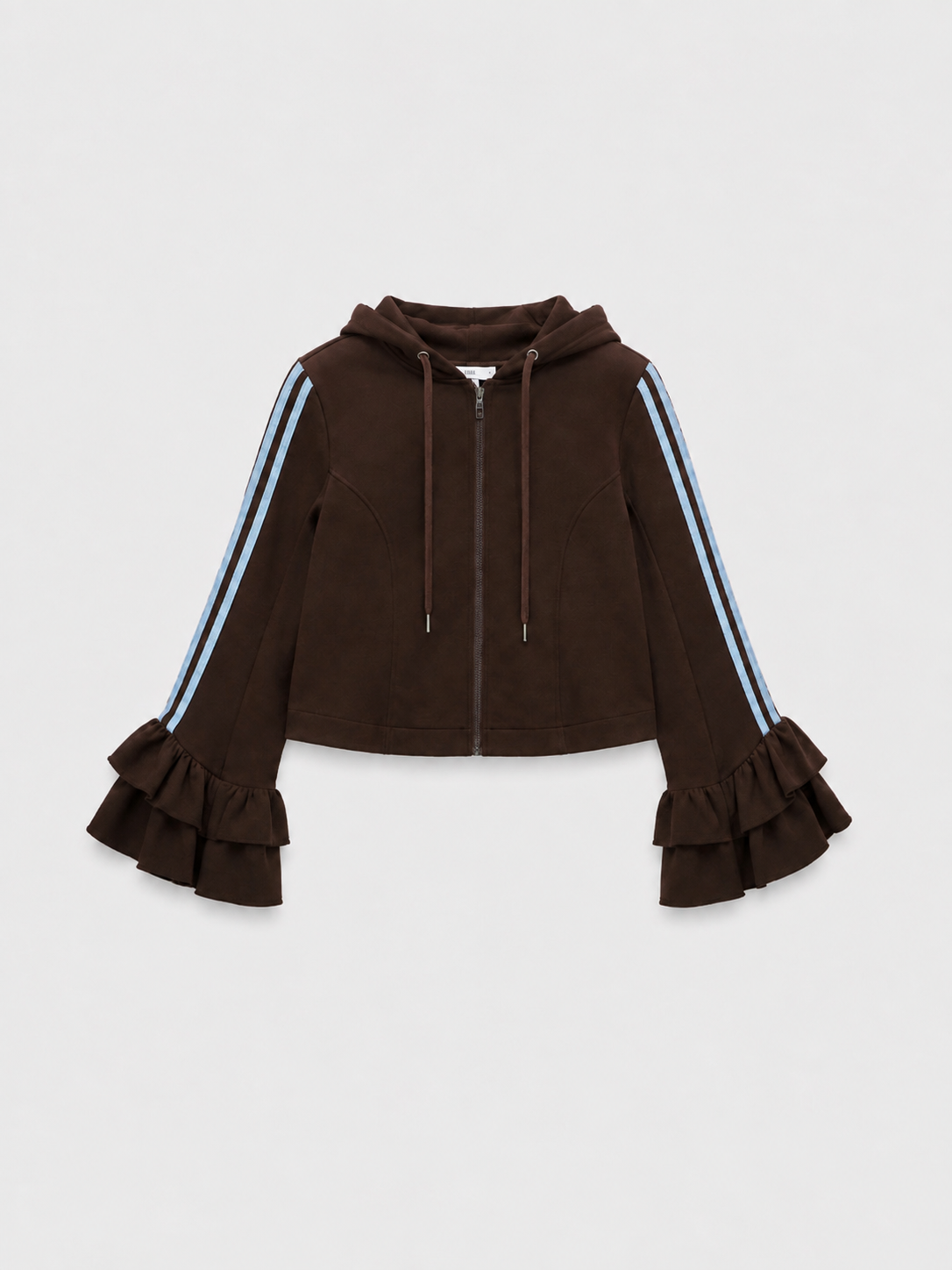 Mocha Ruffle Stripe Set