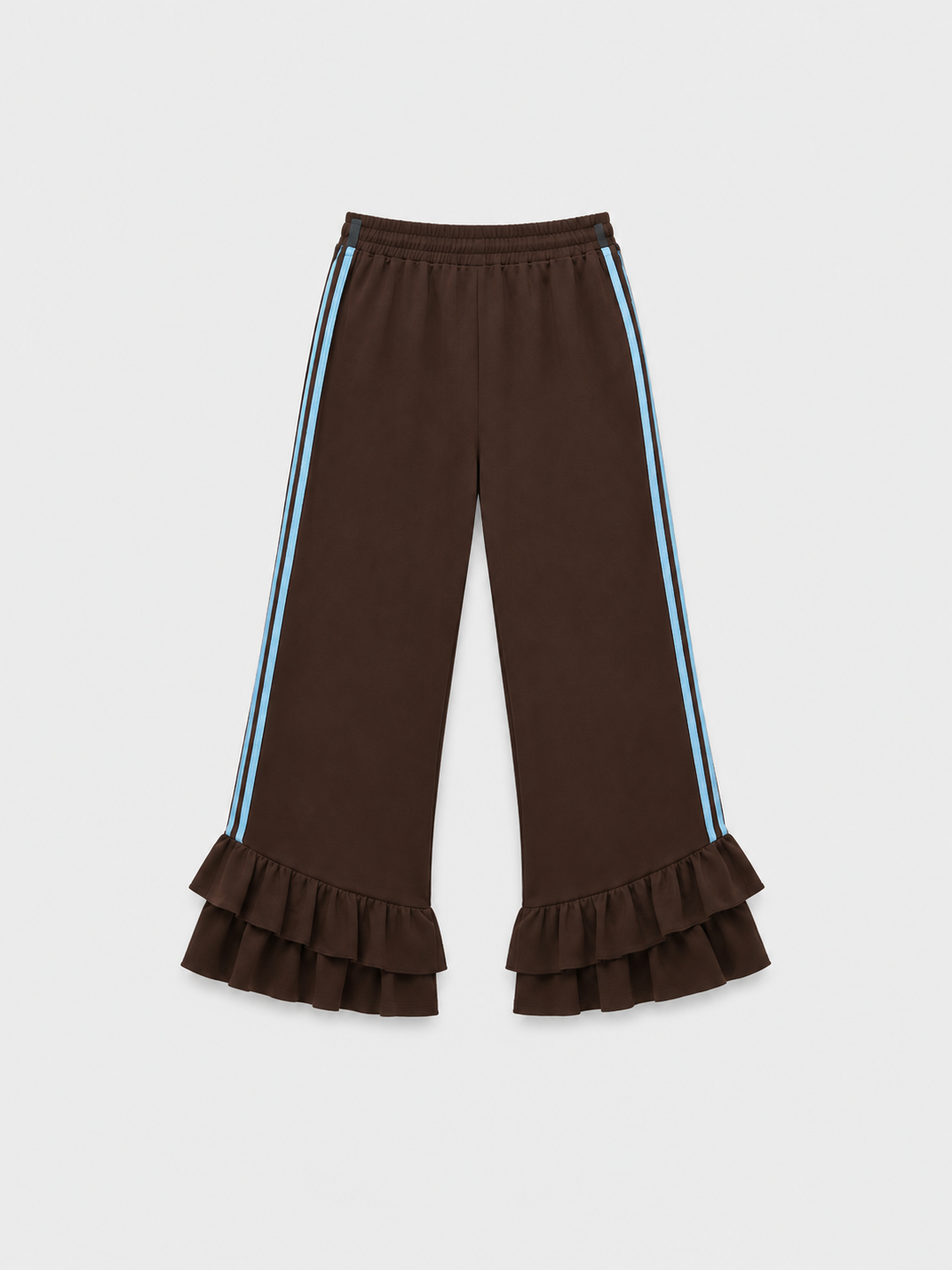 Mocha Ruffle Stripe Set