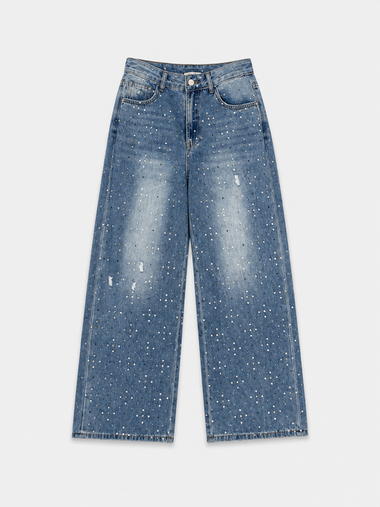 Crystal Wide-Leg Jeans