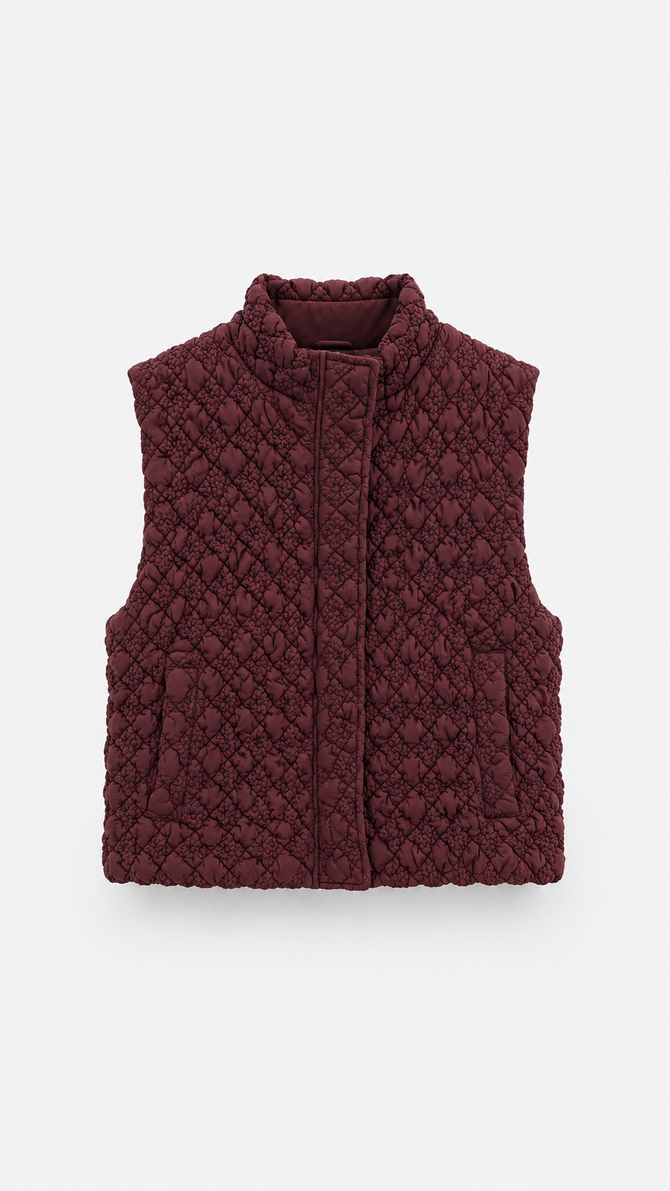 Burgundy Quilted Vest