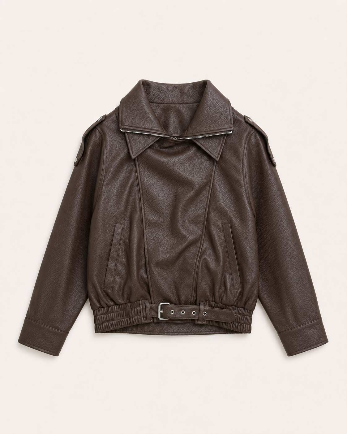 Chocolate Brown Moto Jacket