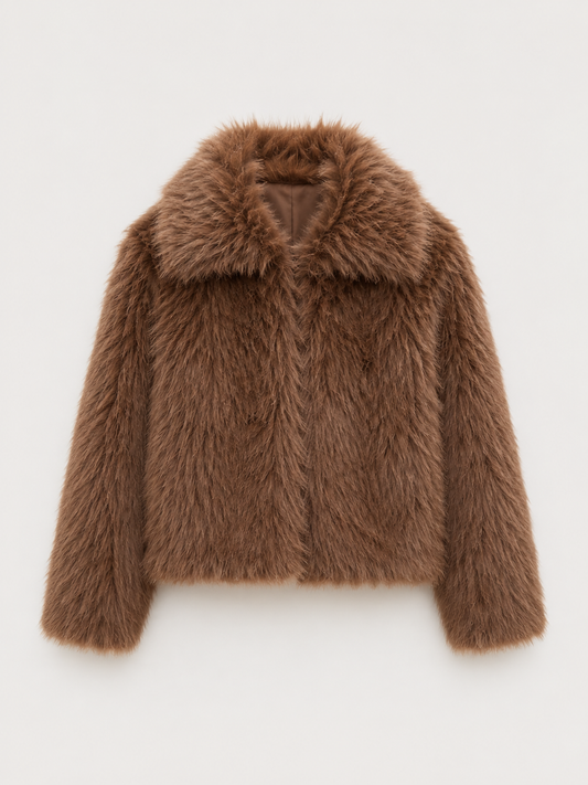 Mocha Faux Fur Jacket