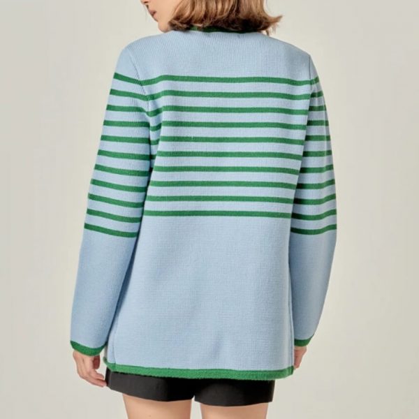 Knit Striped Cardigan - Image 2