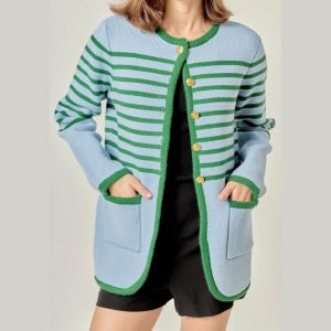 Knit Striped Cardigan