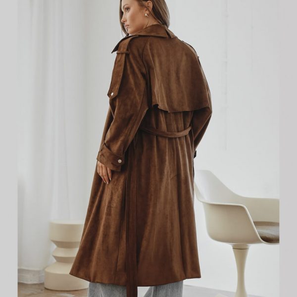 Suede Trench Coat - Image 2