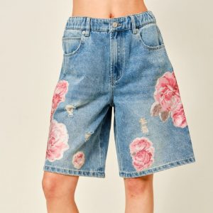 Bermuda con Estampado Flores