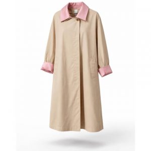 Contrast Collar Trench Coat