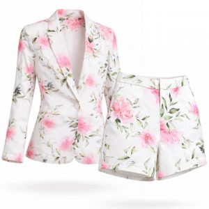 Floral Blazer & Shorts Set