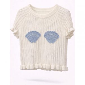 Shell Detail Knit Top