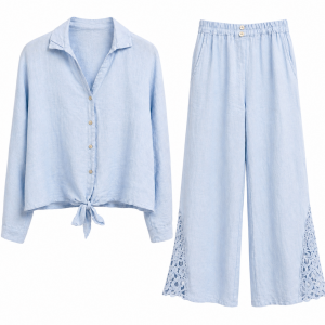 Blue Breeze Linen Set