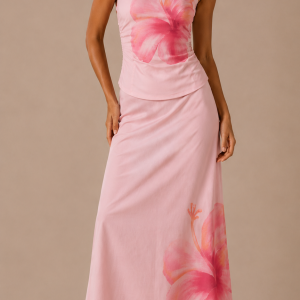 Pink hibiscus set