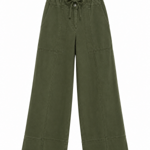 Olive Grove Wide-Leg Pants