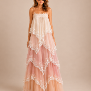 Blush Lace Maxi Dress